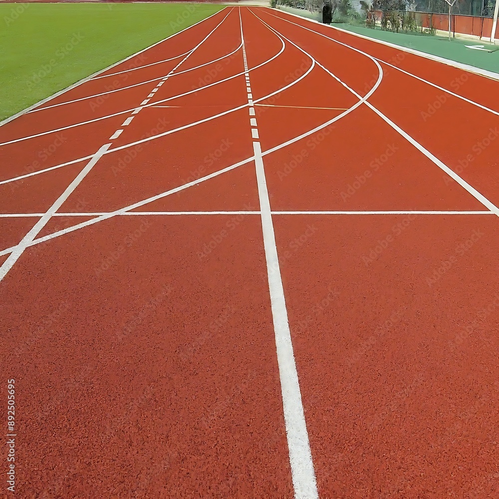 Fototapeta premium Running track in a stadium