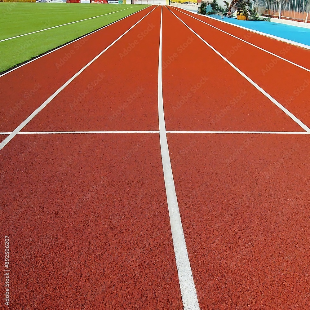 Fototapeta premium Running track in a stadium