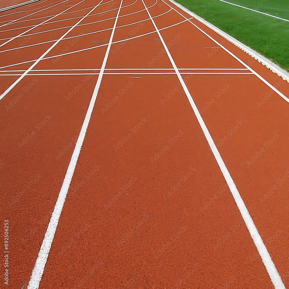 Fototapeta premium Running track in a stadium