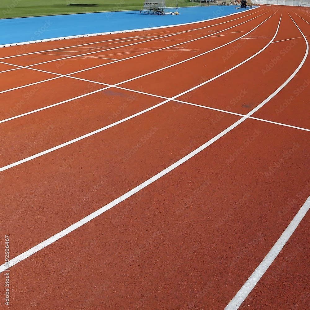 Fototapeta premium Running track in a stadium