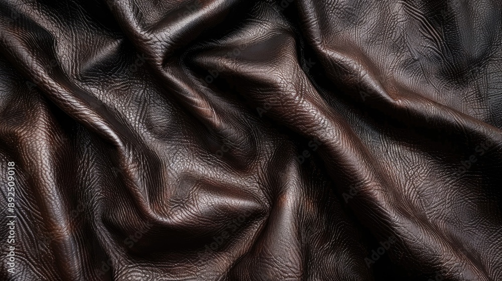 Texture or background of dark leather Texture or background of dark leather