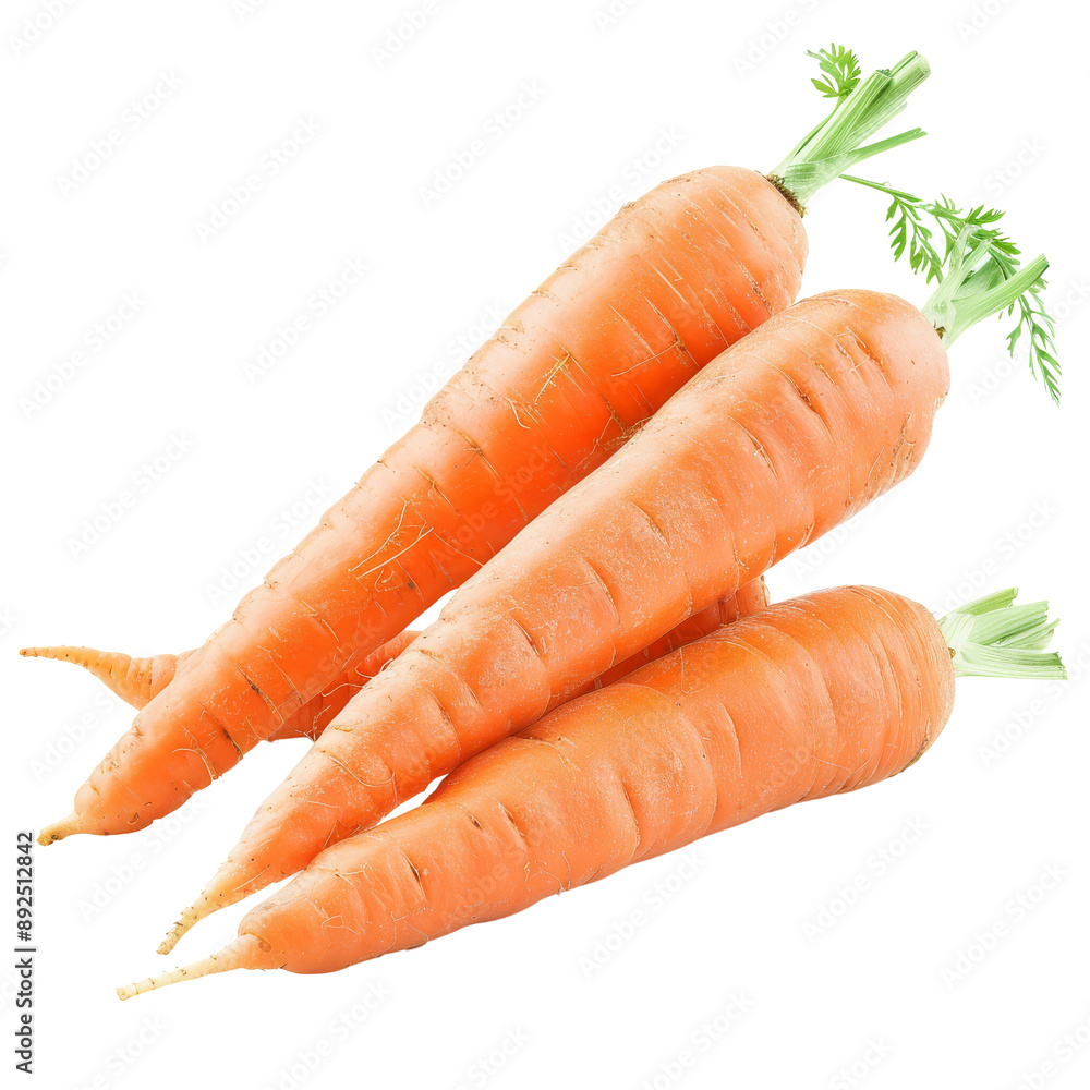Fresh Orange Carrots Isolated Without Background for Transparency. Fresh Orange Carrots Isolated Without Background for Transparency.