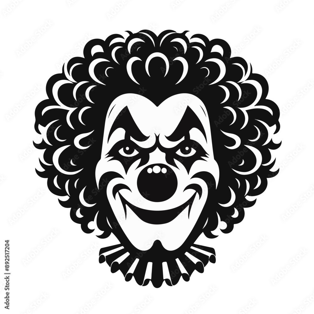 Obraz premium clown silhouette, joker silhouette, joker face silhouette