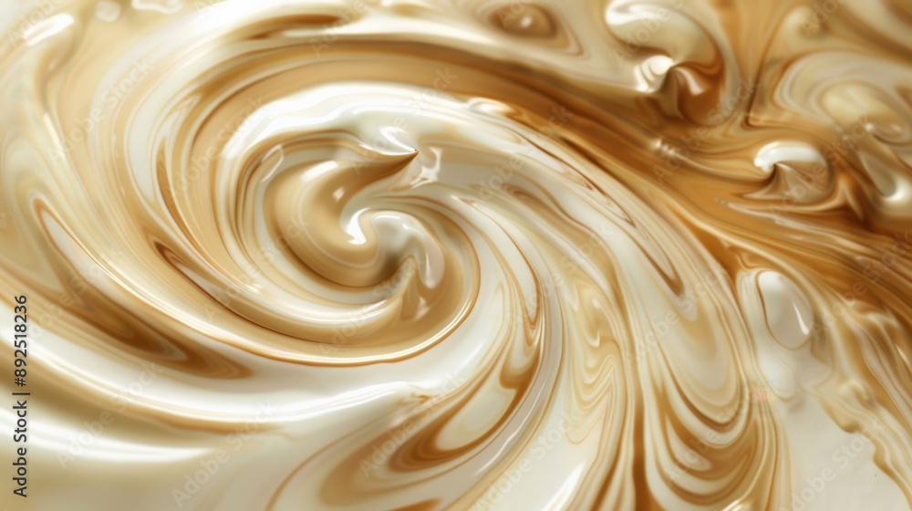 Swirling Cream and Coffee Abstract Swirling Cream and Coffee Abstract