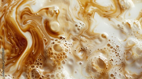 Swirling Coffee and Milk Abstract