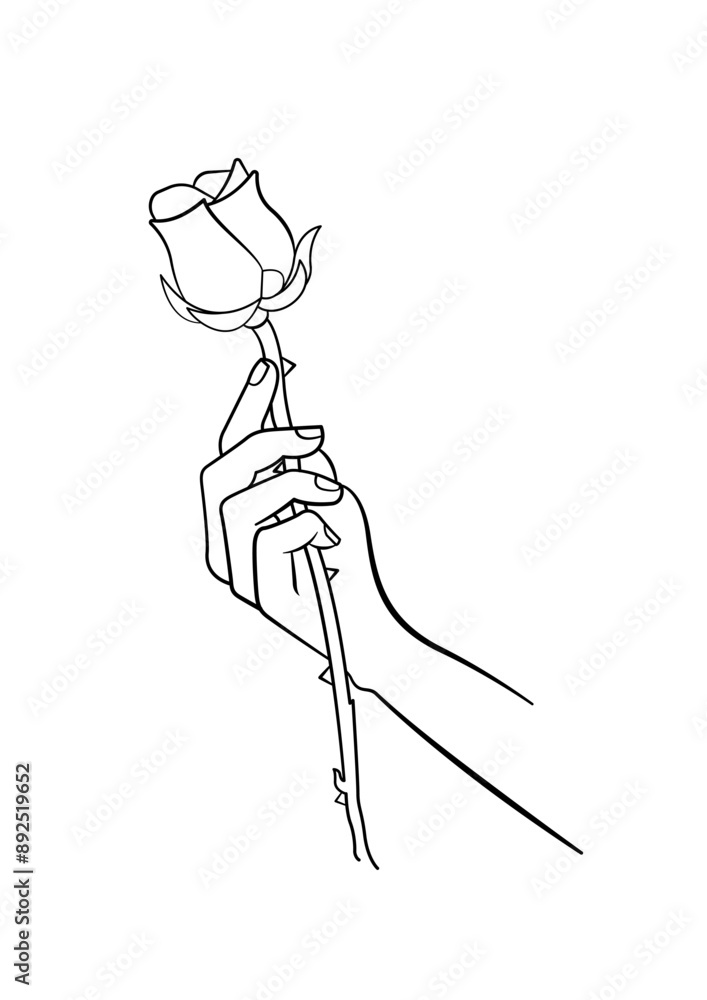 Hand Holding Rose Symbolizing Love and Peace Hand Holding Rose Symbolizing Love and Peace