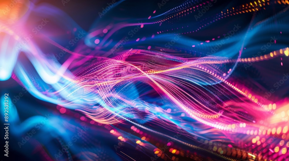 Abstract Neon Waves of Light Abstract Neon Waves of Light