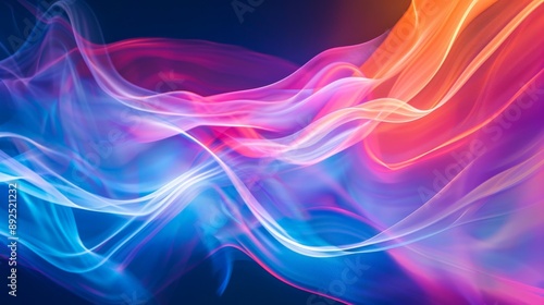 Wallpaper Mural Abstract Swirling Neon Lights Torontodigital.ca