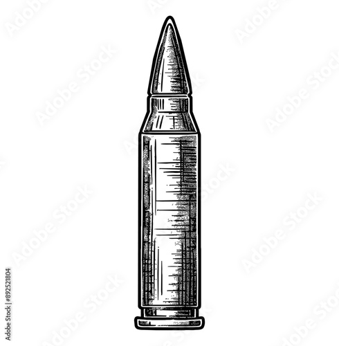gun bullet engraving black and white outline