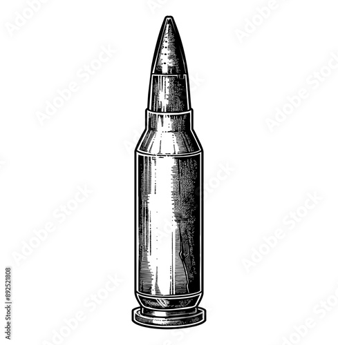 gun bullet engraving black and white outline