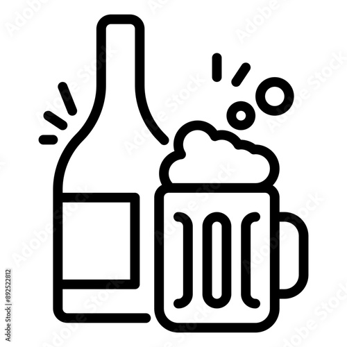 beer icon, line icon style