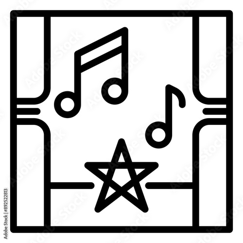 singer icon, line icon style