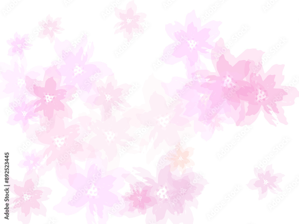 Spring flowers falling vector illustration. Spring flowers falling vector illustration.