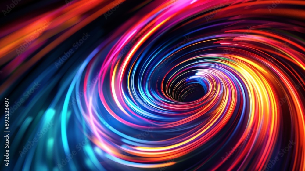 Obraz premium Abstract Swirling Lights in Vibrant Colors