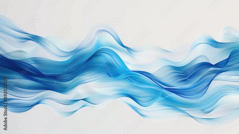 Abstract background with flowing blue and white waves Abstract background with flowing blue and white waves