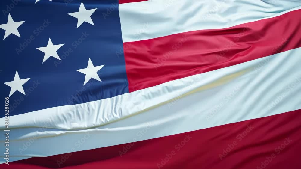 Stars and Stripes Forever: Close-Up of American Flag Waving in the Wind Stars and Stripes Forever: Close-Up of American Flag Waving in the Wind