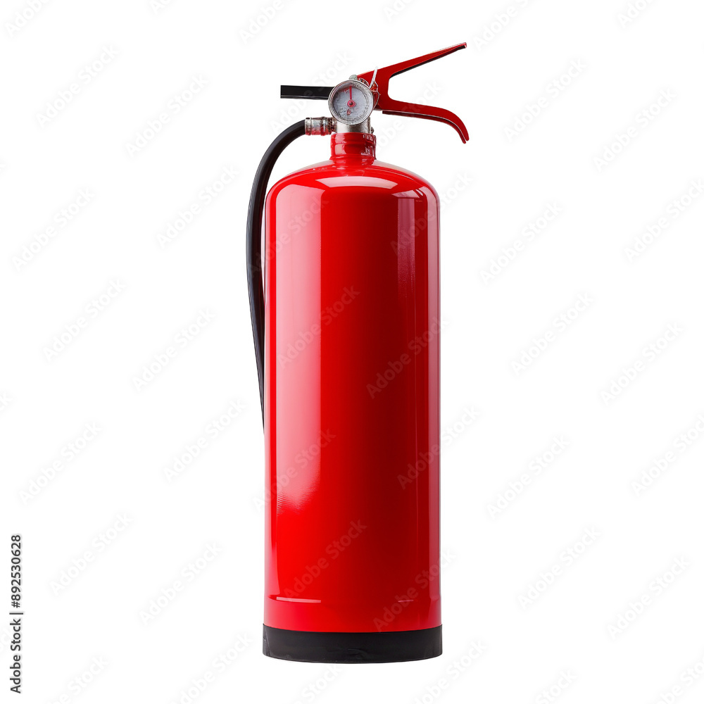 Isolated Red Fire Extinguisher with No Background for Safety Use. Isolated Red Fire Extinguisher with No Background for Safety Use.