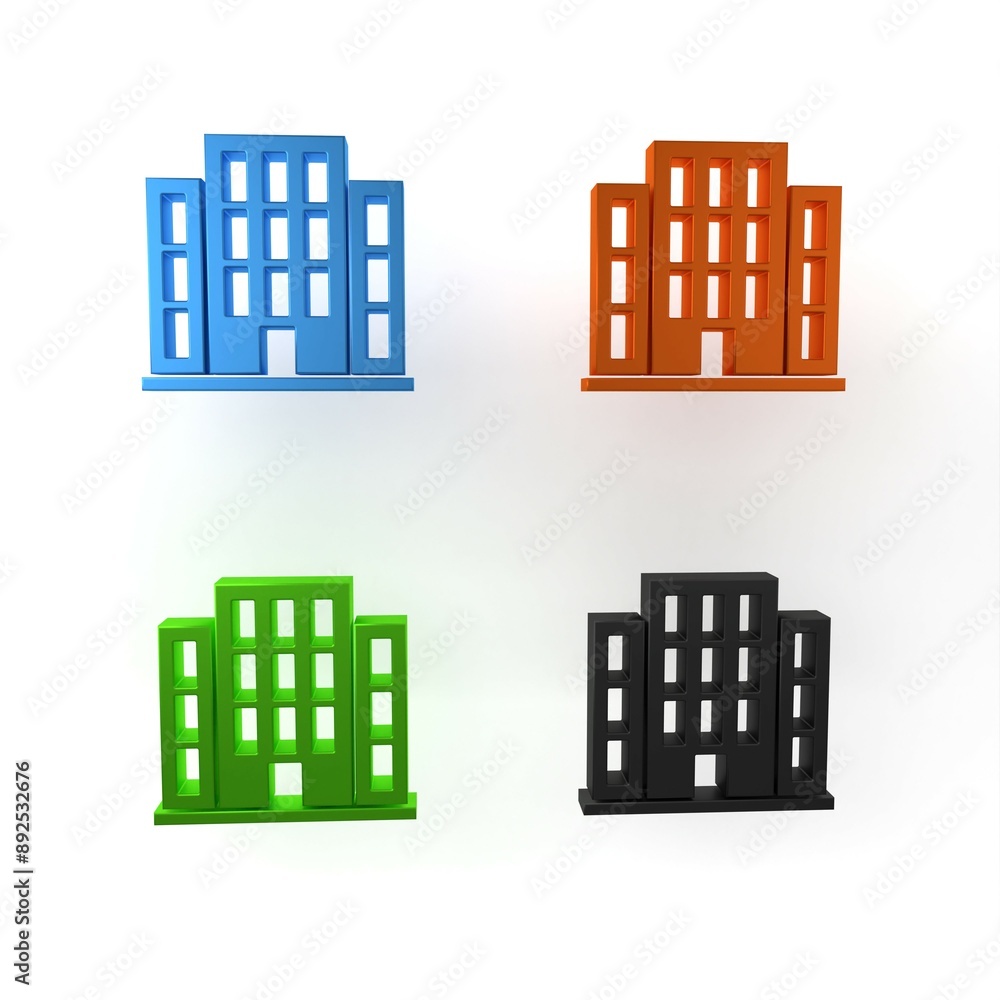 Colorful House icon isolated on white background. Home symbol. Minimalism concept. 3D render illustration Colorful House icon isolated on white background. Home symbol. Minimalism concept. 3D render illustration