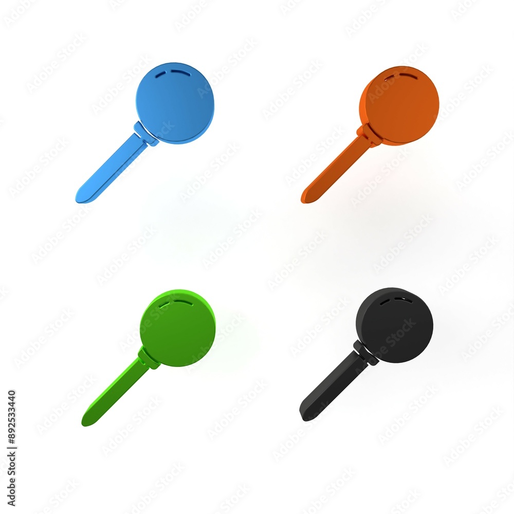 Colorful Push pin icon isolated on white background. Thumbtacks sign. Minimalism concept. 3D render illustration Colorful Push pin icon isolated on white background. Thumbtacks sign. Minimalism concept. 3D render illustration