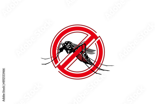 Zika virus logo design vector. Mosquito bite warning icon symbol