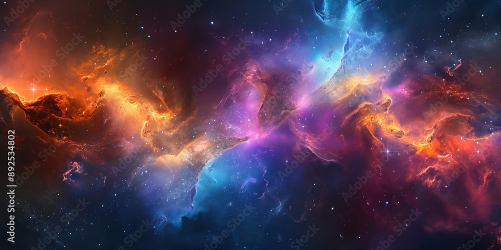 Colorful space galaxy cloud nebula. Stary night cosmos. Universe science astronomy. Supernova background wallpaper created by ai Colorful space galaxy cloud nebula. Stary night cosmos. Universe science astronomy. Supernova background wallpaper created by ai