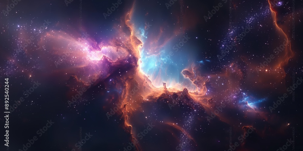 Colorful space galaxy cloud nebula. Stary night cosmos. Universe science astronomy. Supernova background wallpaper created by ai Colorful space galaxy cloud nebula. Stary night cosmos. Universe science astronomy. Supernova background wallpaper created by ai