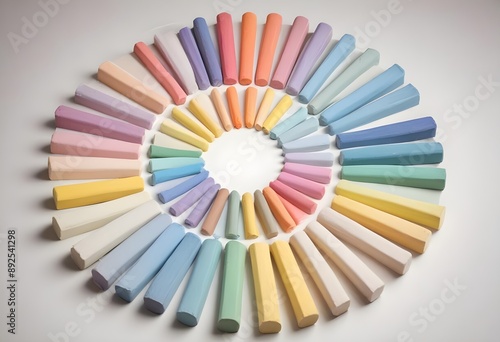 Set of the colored chalks