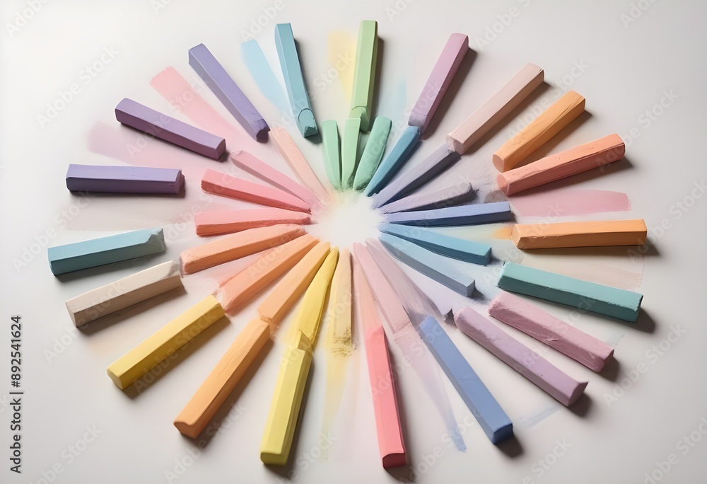 Set of the colored chalks Set of the colored chalks