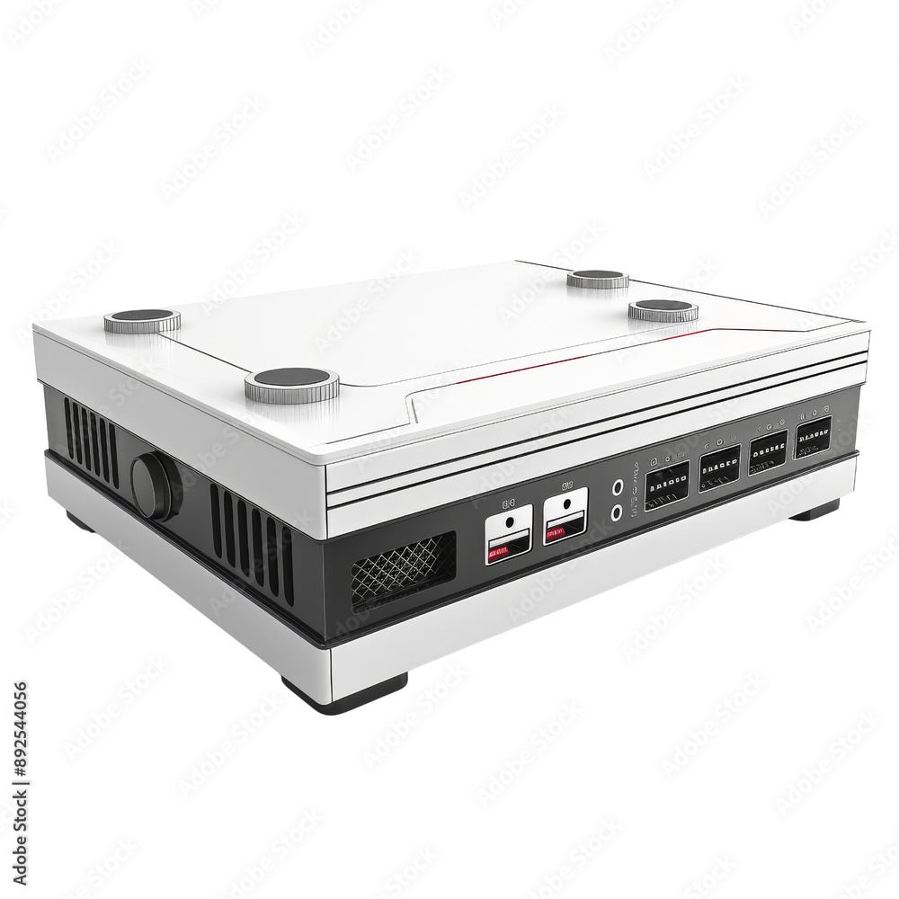 Fototapeta premium Isolated Network Attached Storage Drive with Multiple Ports.