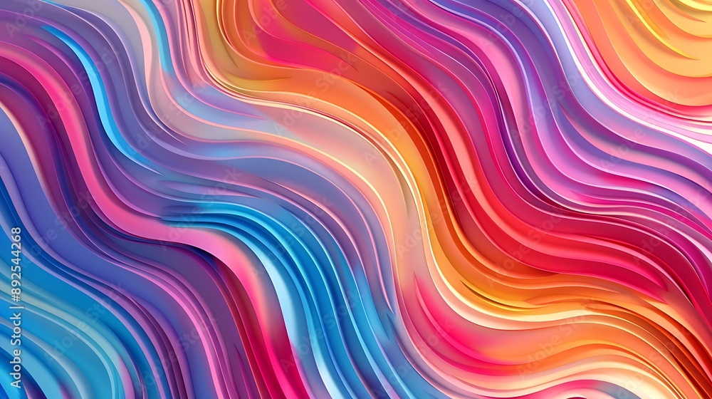 Obraz premium Abstract background of colorful curved lines