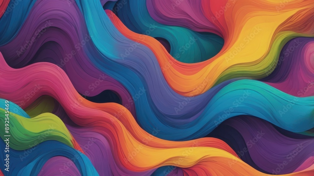 Abstract Colorful Waves Digital Illustration Abstract Colorful Waves Digital Illustration