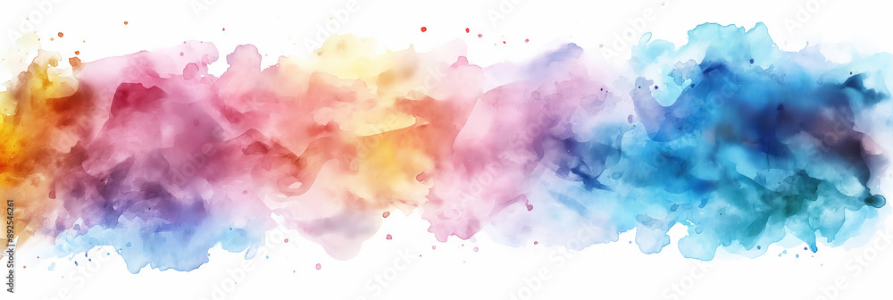 Vibrant watercolor splash blending shades of pink, purple, blue, and yellow. The fluid and abstract composition creates a lively and dynamic visual effect. Vibrant watercolor splash blending shades of pink, purple, blue, and yellow. The fluid and abstract composition creates a lively and dynamic visual effect.