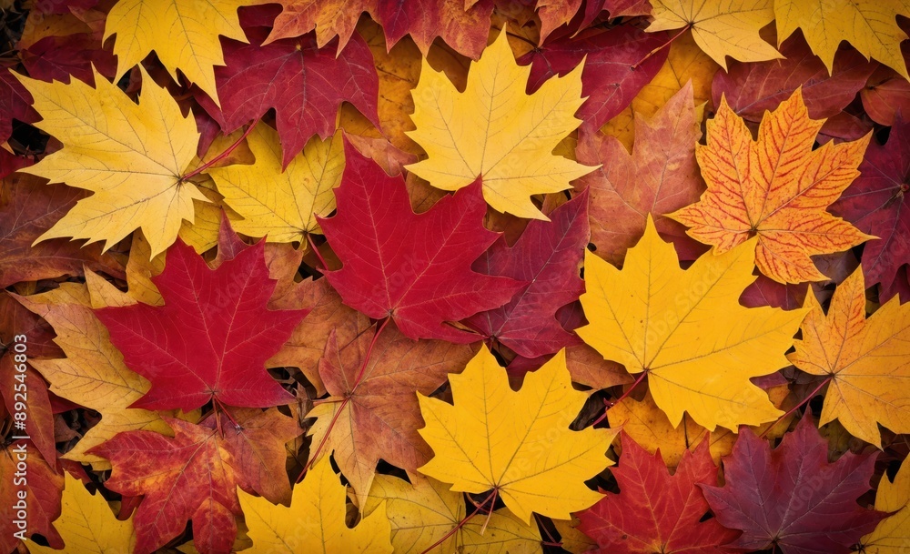 Vibrant Colorful Autumn Maple Leaves Vibrant Colorful Autumn Maple Leaves