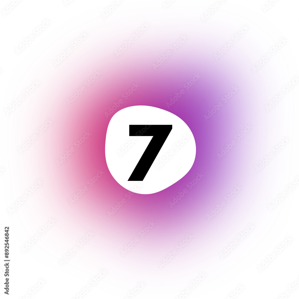 number 7 icon on transparent background with purple blur gradient number 7 icon on transparent background with purple blur gradient