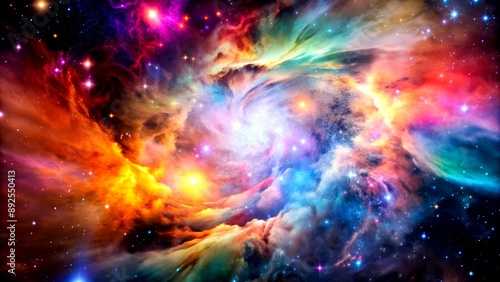 The Cosmic Dance of Nebulae and Stars: A Symphony of Color and Light Generative AI AI-assisted © Sanook