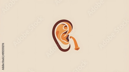 Ear Hearing Logo Template Vector Icon. 