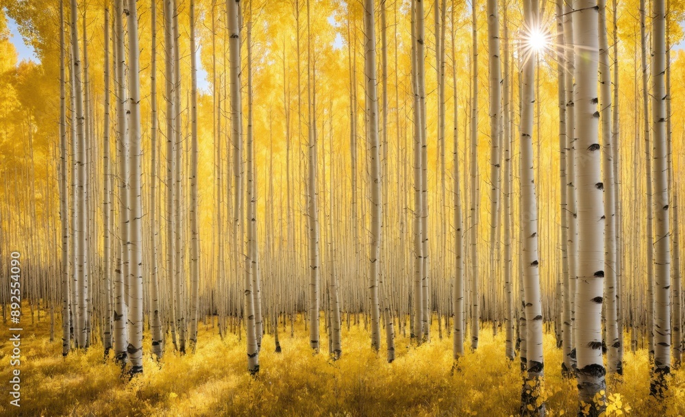 Obraz premium Golden Aspen Forest