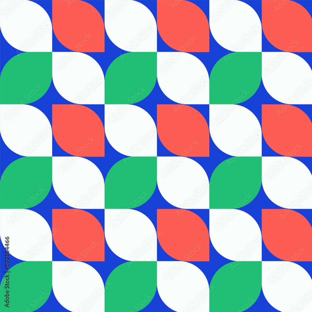 Seamless pattern with colorful leaves isolated on blue.Geometric repeat pattern in green red white.Vector graphic illustration.Background for Christmas. Seamless pattern with colorful leaves isolated on blue.Geometric repeat pattern in green red white.Vector graphic illustration.Background for Christmas.