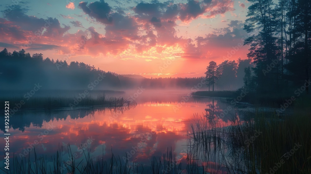 Evening sky transitioning slowly into night, showcasing the calming rhythm of dusk Evening sky transitioning slowly into night, showcasing the calming rhythm of dusk