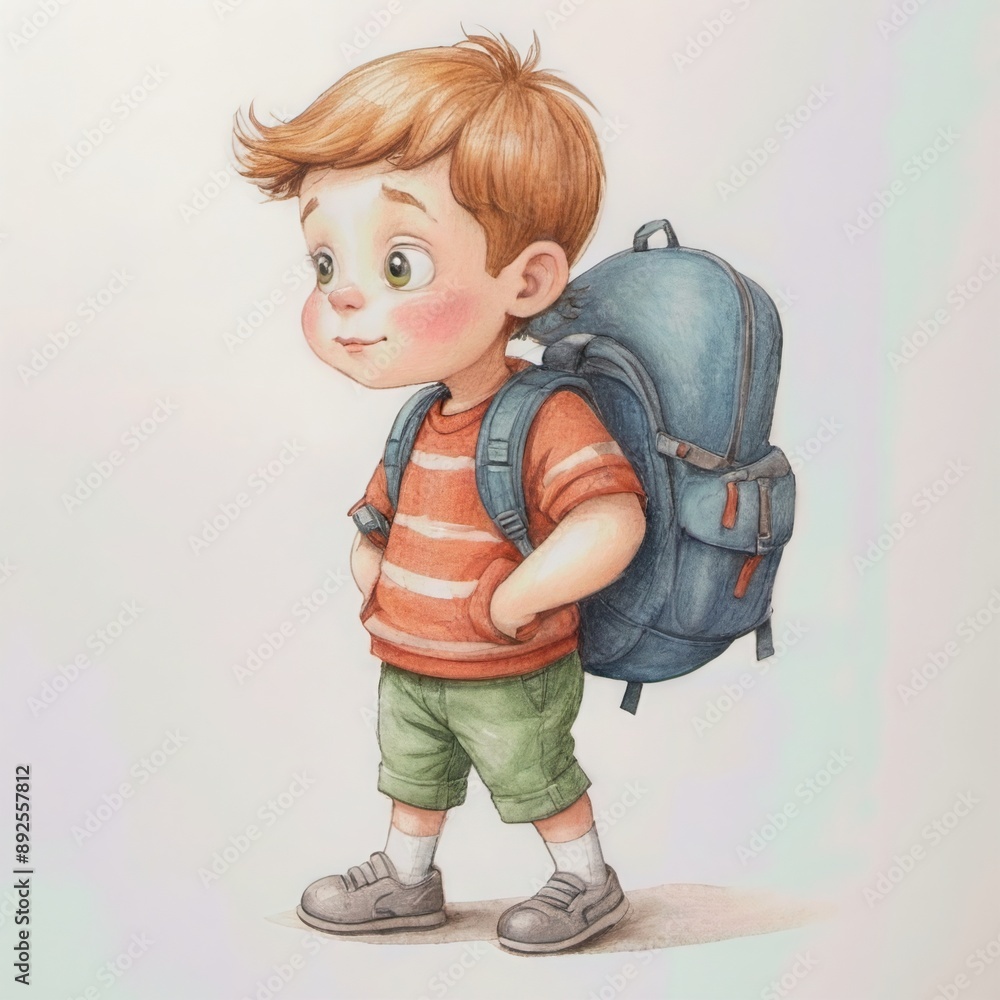 Little Boy with Backpack Little Boy with Backpack