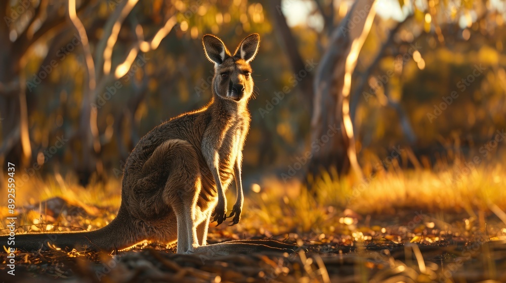 Obraz premium Kangaroo in its natural habitat