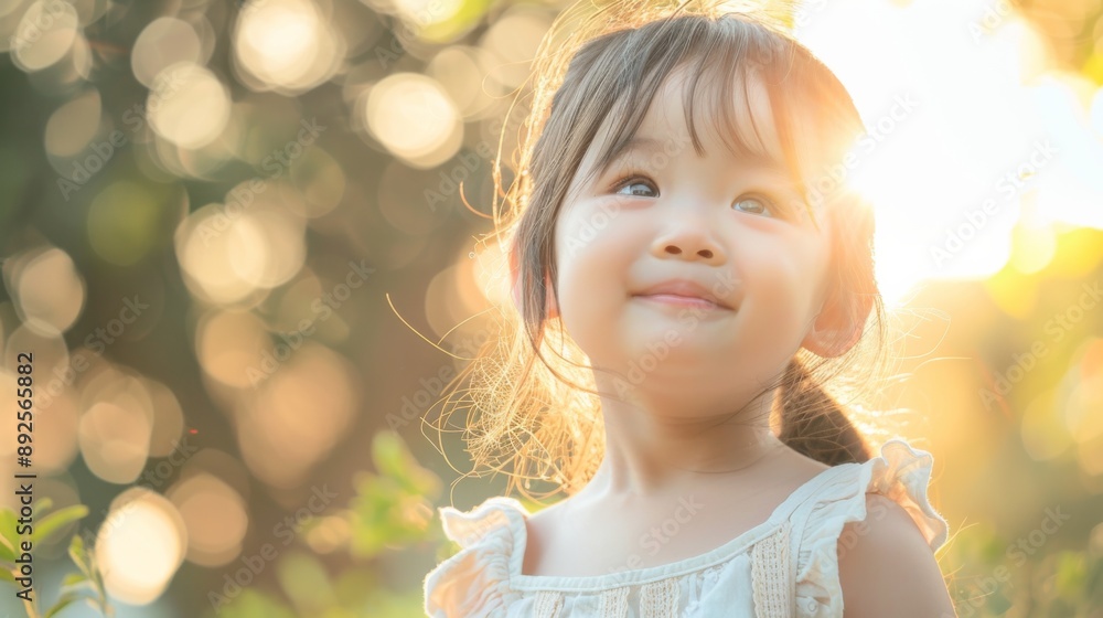 Young Girl in Sunlit Garden Young Girl in Sunlit Garden