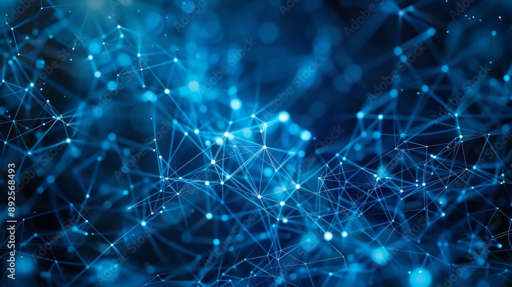 Abstract Blue Network Connections