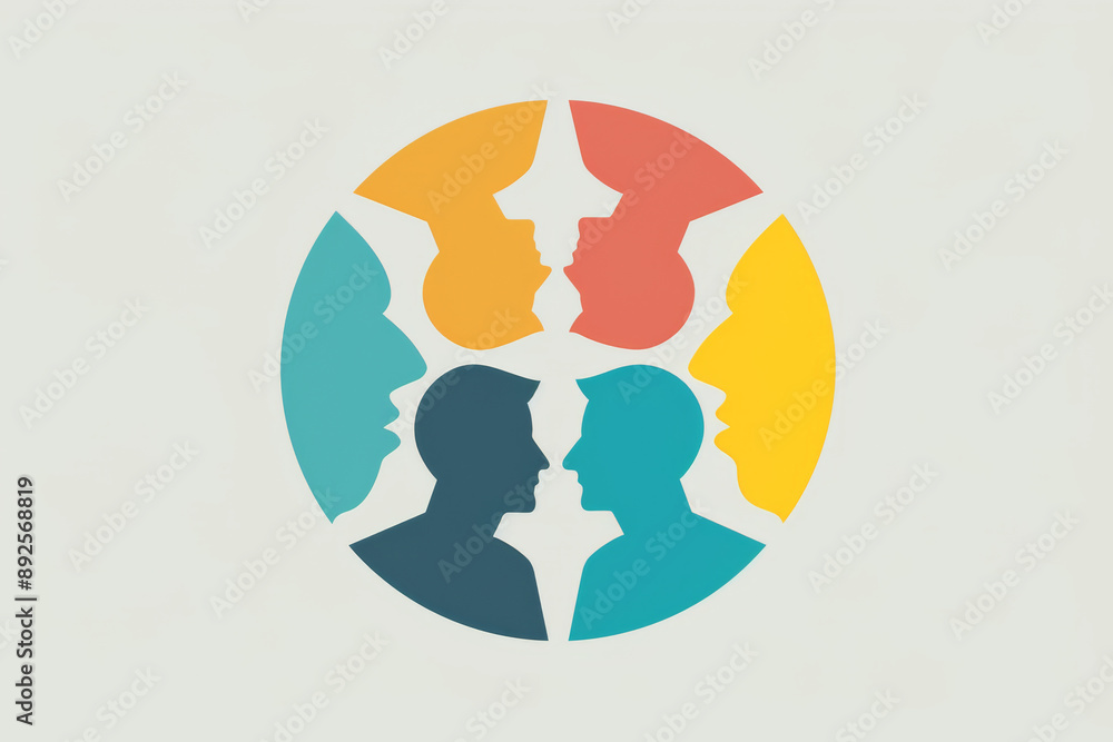 Flat Design Illustration of Brand Positioning with Competitive Elements Flat Design Illustration of Brand Positioning with Competitive Elements