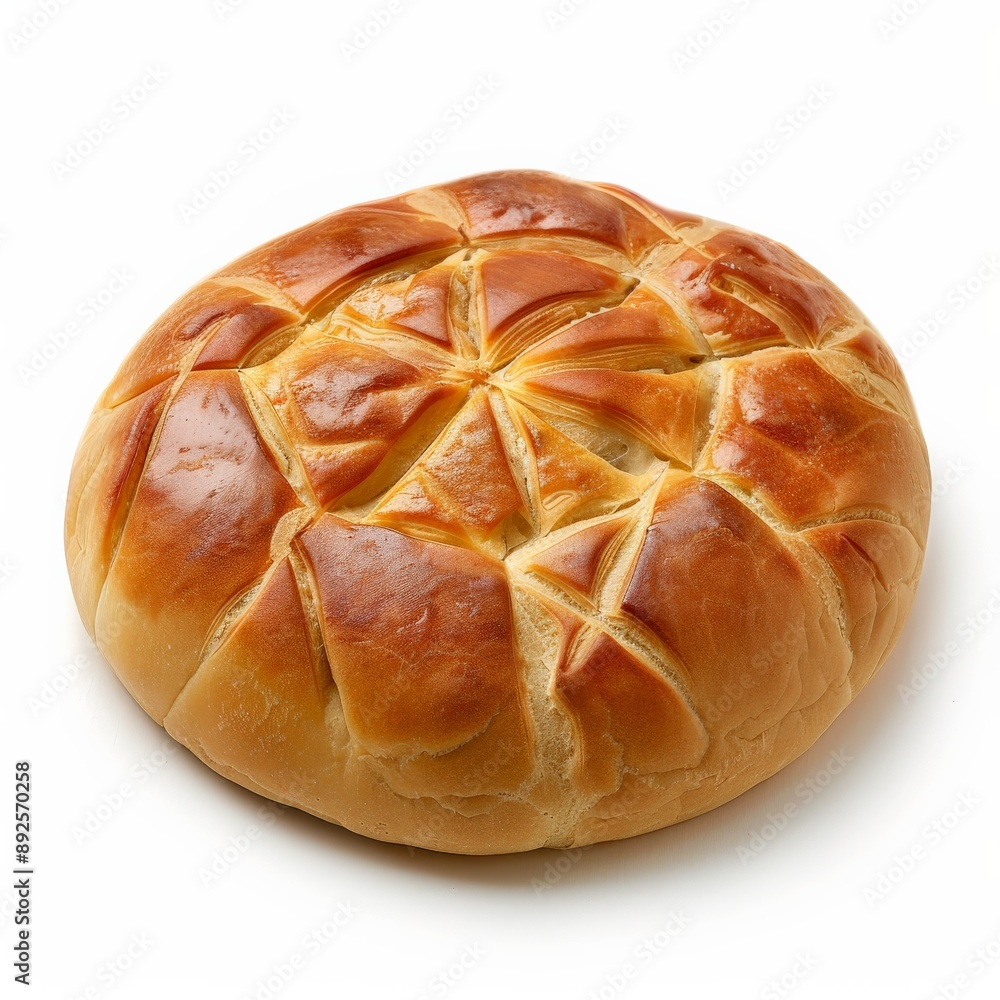 Close-up of freshly baked Pan de Bono pastry, with star design Close-up of freshly baked Pan de Bono pastry, with star design