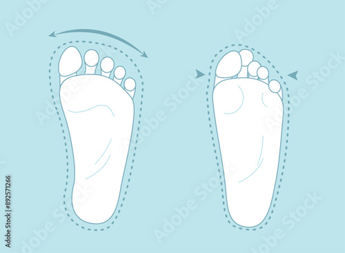 Healthy and deformed human feet comparison. Barefoot shoes vs regular shoes