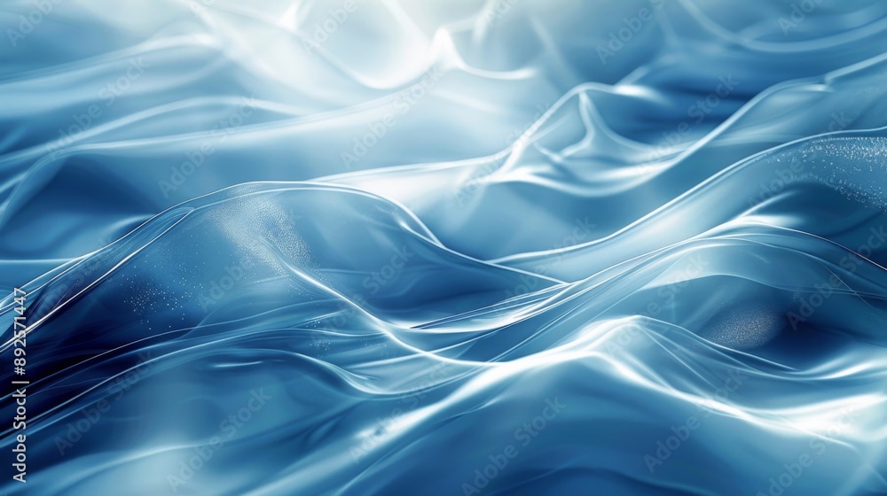 Fototapeta premium Abstract Flow of Blue Silk