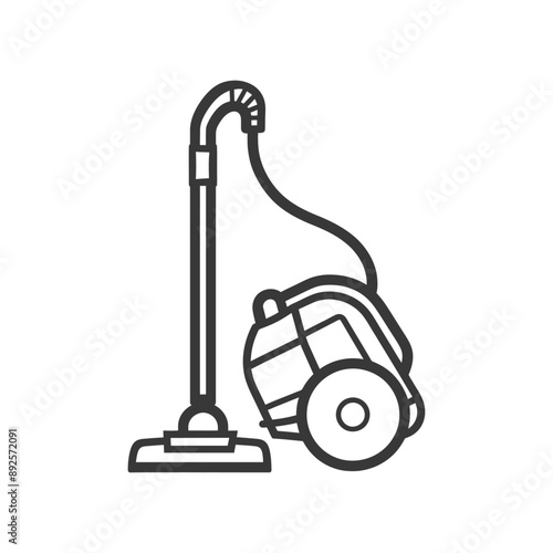 vacuum cleaner minimalist line art icon logo symbol 