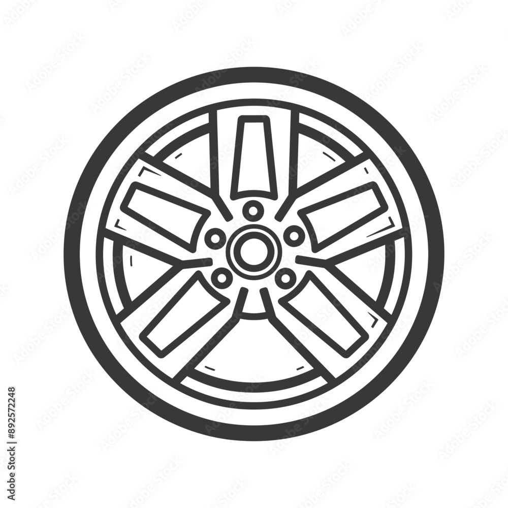 Fototapeta premium velg minimalist line art icon logo symbol 