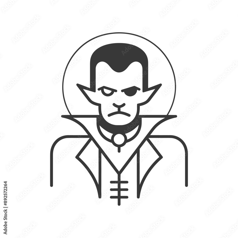 vampire minimalist line art icon logo symbol vampire minimalist line art icon logo symbol